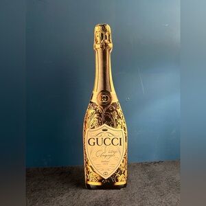 Gucci Gold Vintage Champagne Bottle Art